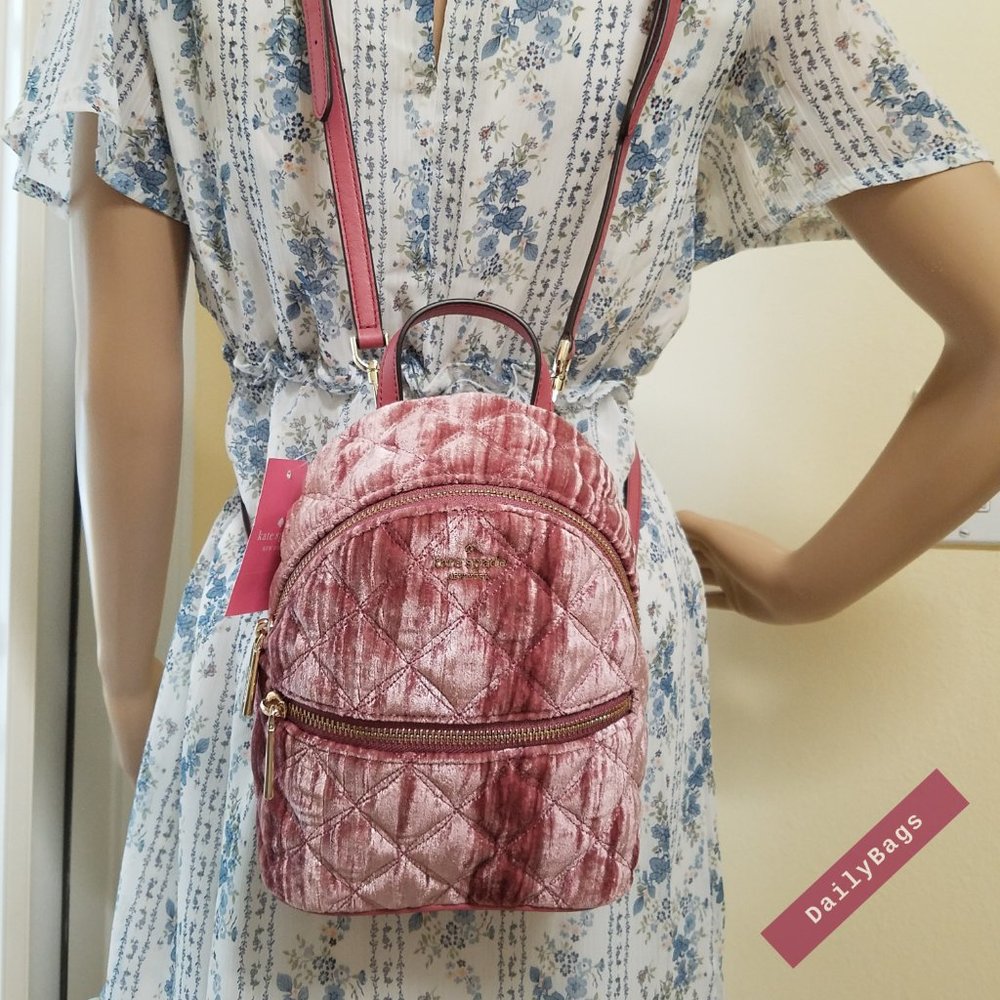 NATALIA VELVET BACKPACK  CONVERTIBLE KATE SPADE
